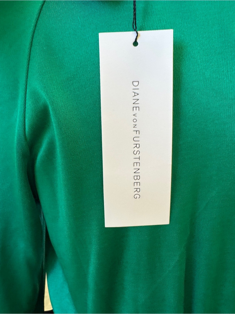 DVF Diane Von Furstenberg Venmo Emerald Green Long Sleeve Wrap US Small NWT - Picture 10 of 15